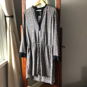 silk drawstring dress